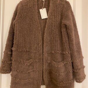 Barefoot Dreams CozyChic Boardwalk Cardigan Sable Size XS